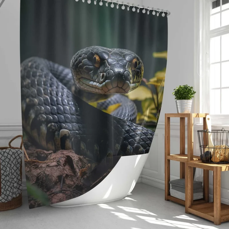 King Cobra AI Artwork Shower Curtain