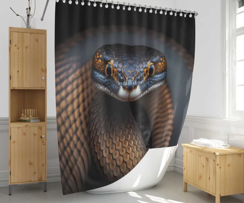 King Cobra Closeup Shower Curtain 1