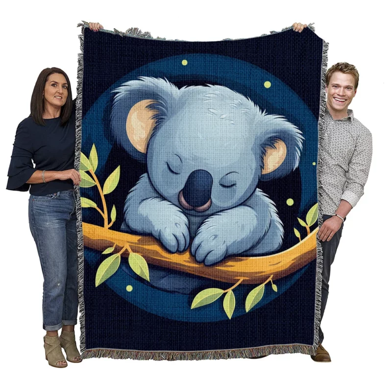 Koala T-Shirt Graphics Woven Blanket