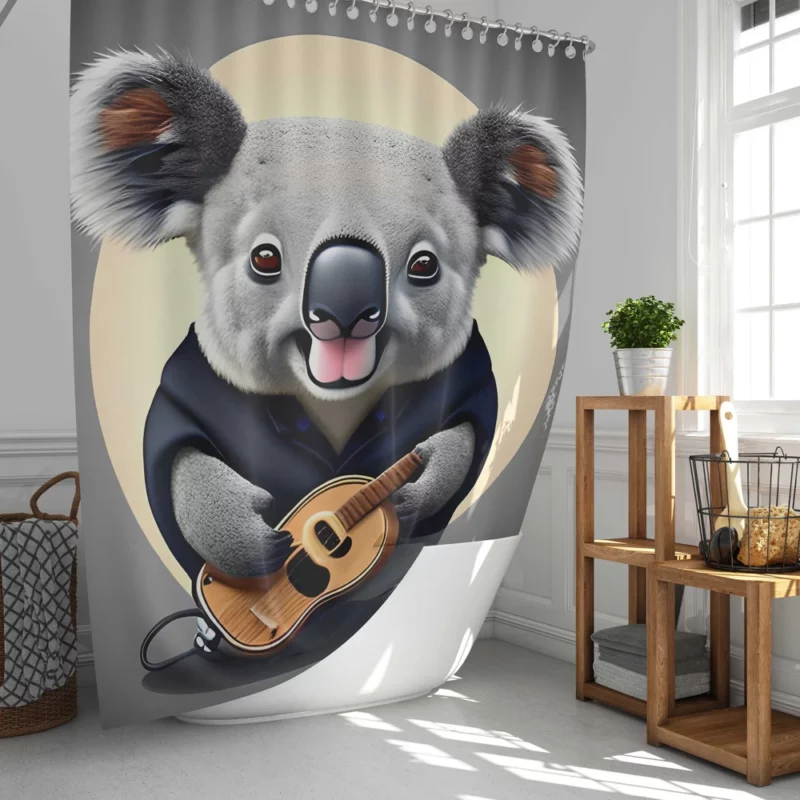 Koala Vector Illustration Shower Curtain