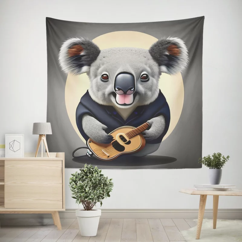 Koala Vector Illustration Wall Tapestry