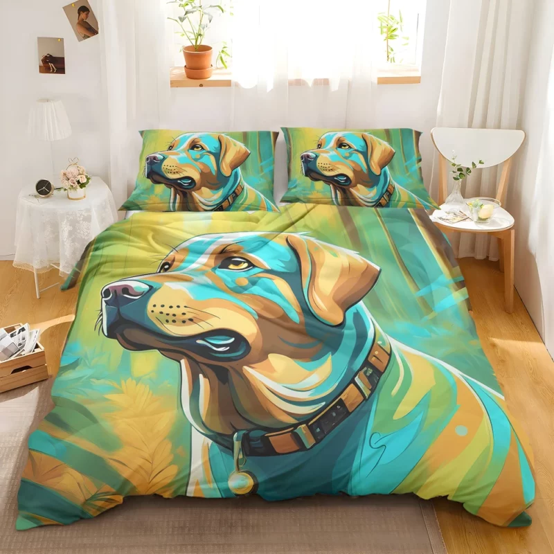 Labrador Retriever Pup Teen Birthday Surprise Bedding Set 2