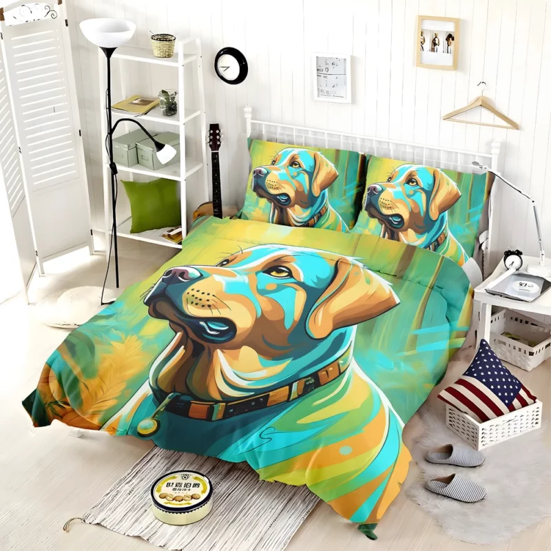 Labrador Retriever Pup Teen Birthday Surprise Bedding Set