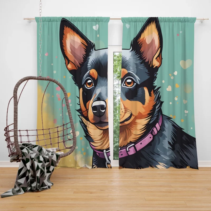 Lancashire Heeler Charm Teen Dog Gift Curtain