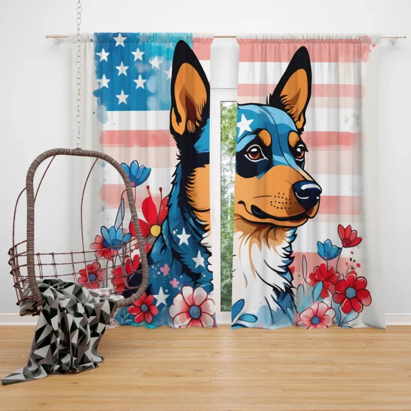 Lancashire Heeler Dog Delight Teen Joyful Surprise Curtain