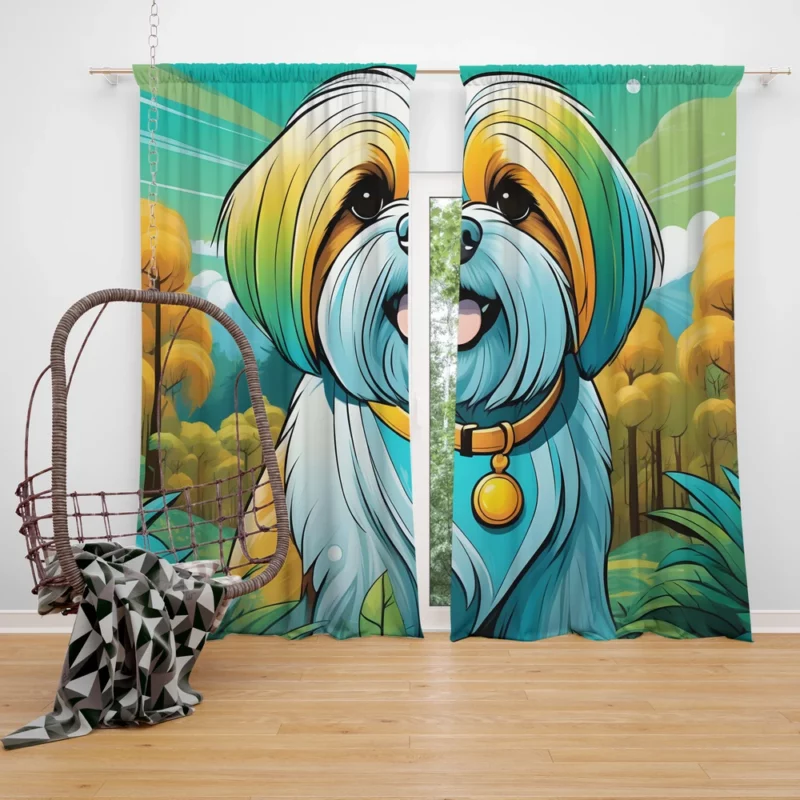 Lhasa Apso Affection Teen Companion Curtain