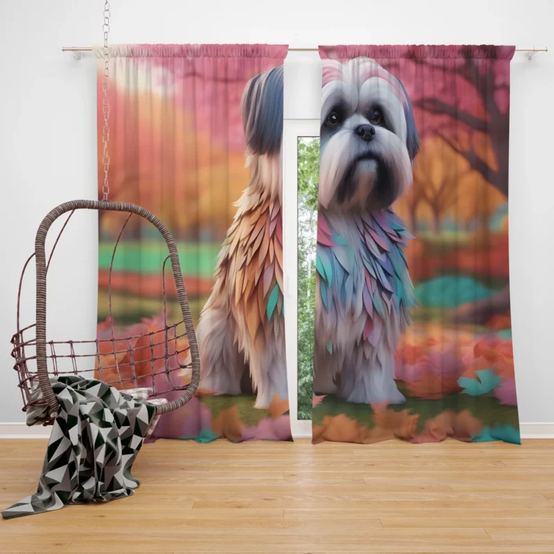 Lhasa Apso Charm Teen Dog Gift Curtain