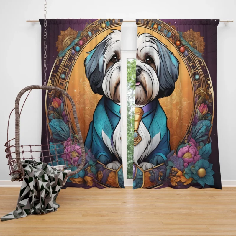 Lhasa Apso Devotion Teen Companion Curtain