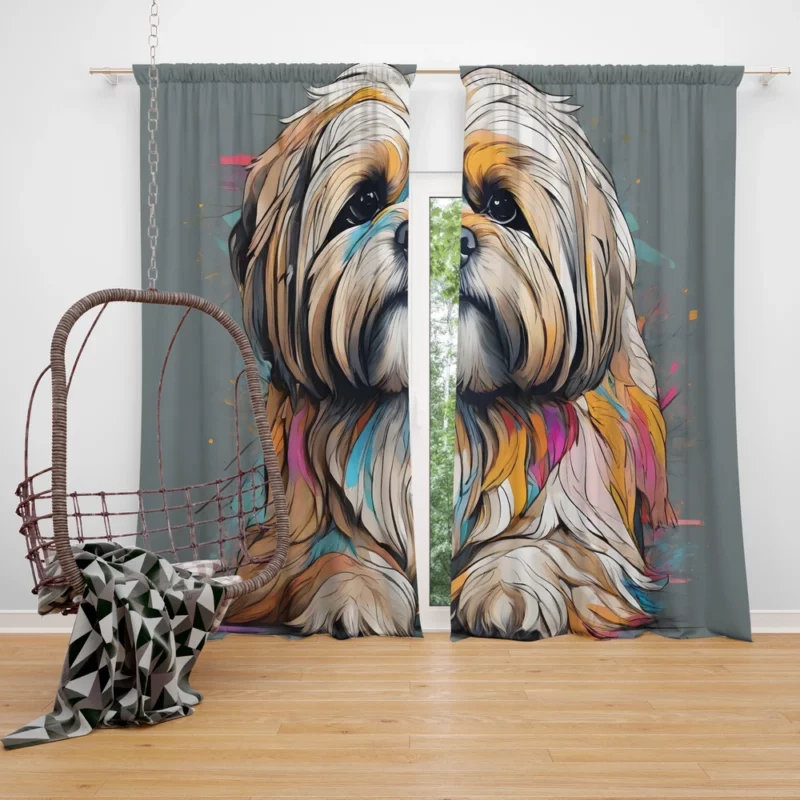 Lhasa Apso Loyalty Teen Dog Gift Curtain