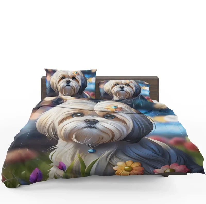 Lhasa Apso Pup Teen Birthday Surprise Bedding Set 1