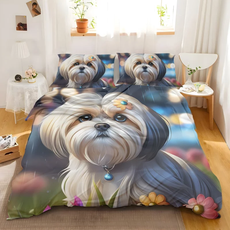 Lhasa Apso Pup Teen Birthday Surprise Bedding Set 2