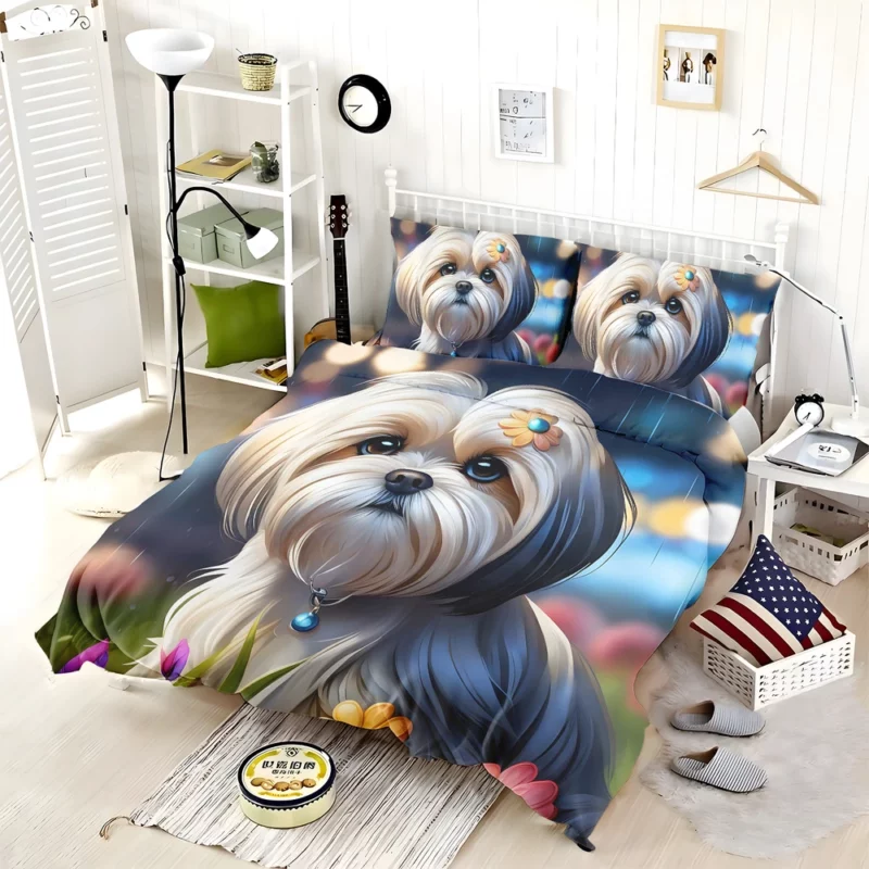 Lhasa Apso Pup Teen Birthday Surprise Bedding Set