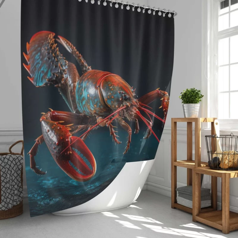 Lobster Vibrant Art Shower Curtain