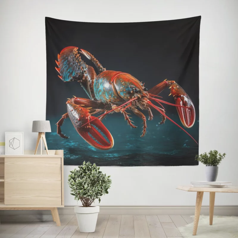 Lobster Vibrant Art Wall Tapestry