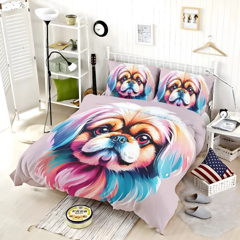 Loving Lap Dog Pekingese Charm Bedding Set