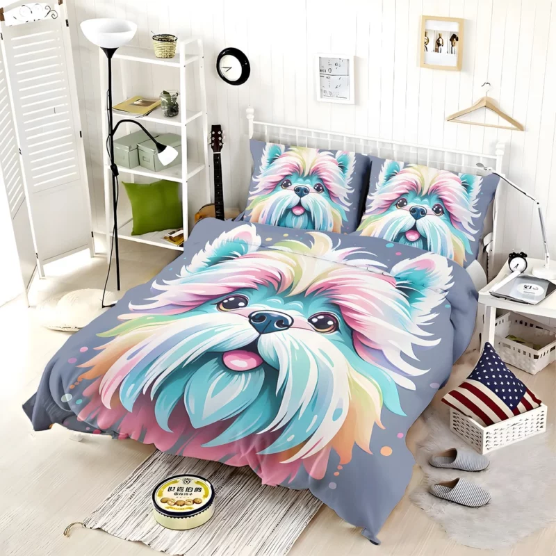 Lowchen Pup Teen Birthday Surprise Bedding Set