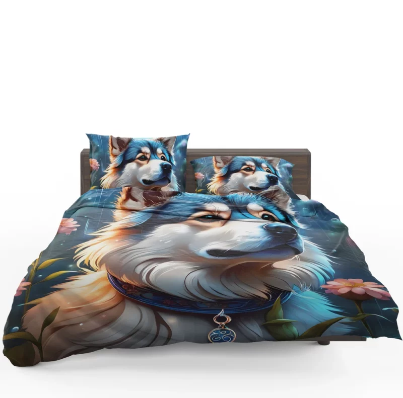 Loyal Akita Dog Canine Devotion Bedding Set 1