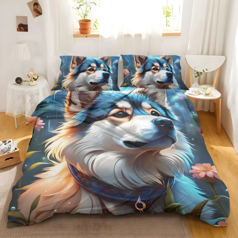 Loyal Akita Dog Canine Devotion Bedding Set 2