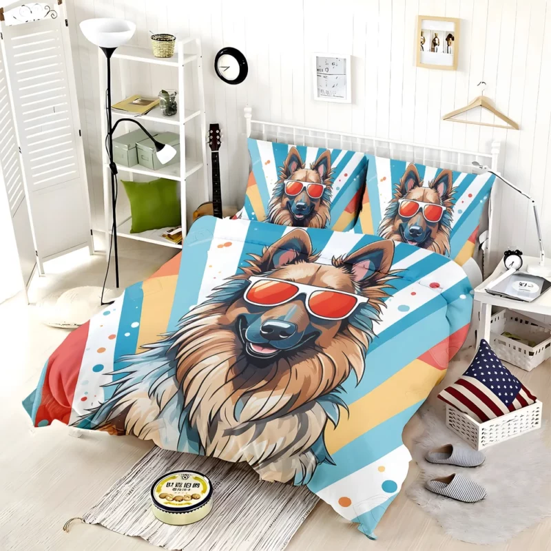 Loyal Belgian Tervuren Dog Guardian Bedding Set