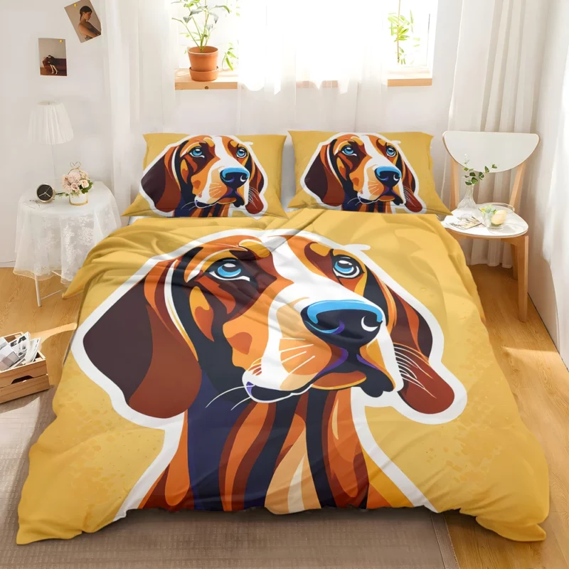 Loyal Redbone Coonhound Scent Hound Dog Bedding Set 2