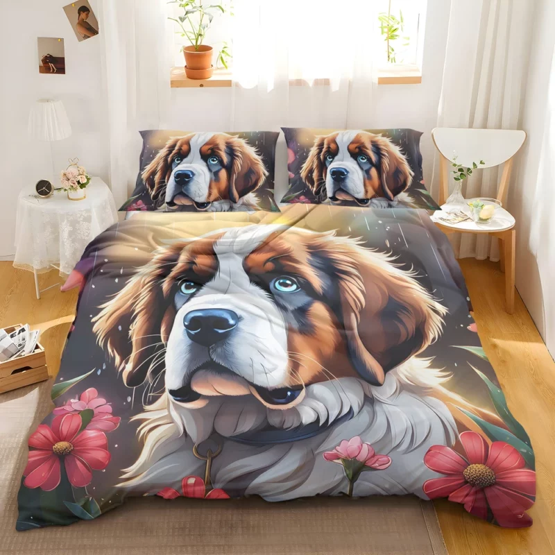 Loyal Saint Bernard Dog Friend Bedding Set 2