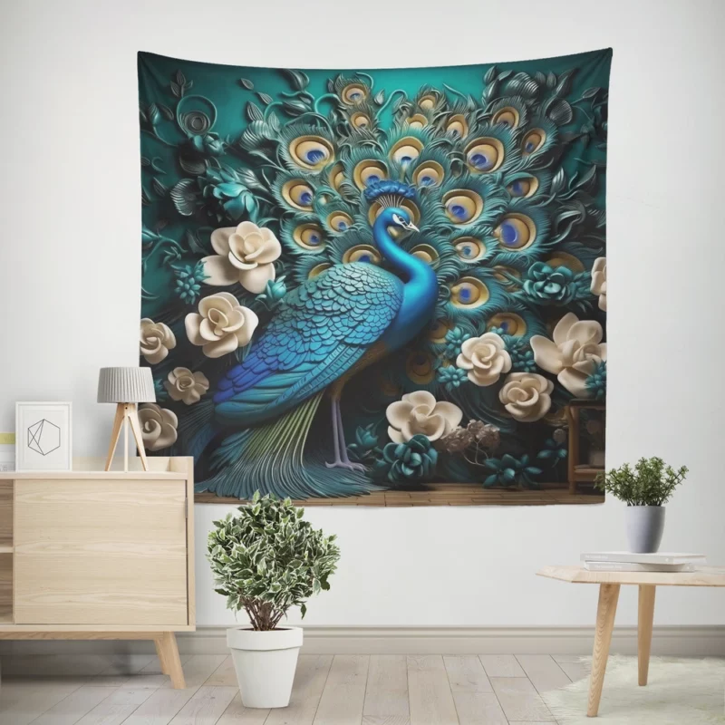 Luxury Peacock Interior Wall Art Wall Tapestry