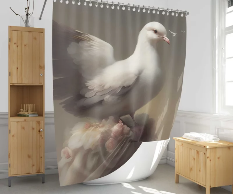 Magical Fantasy Dove Art Shower Curtain 1