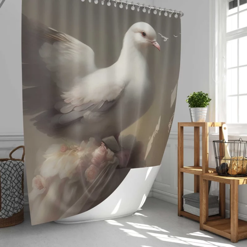 Magical Fantasy Dove Art Shower Curtain