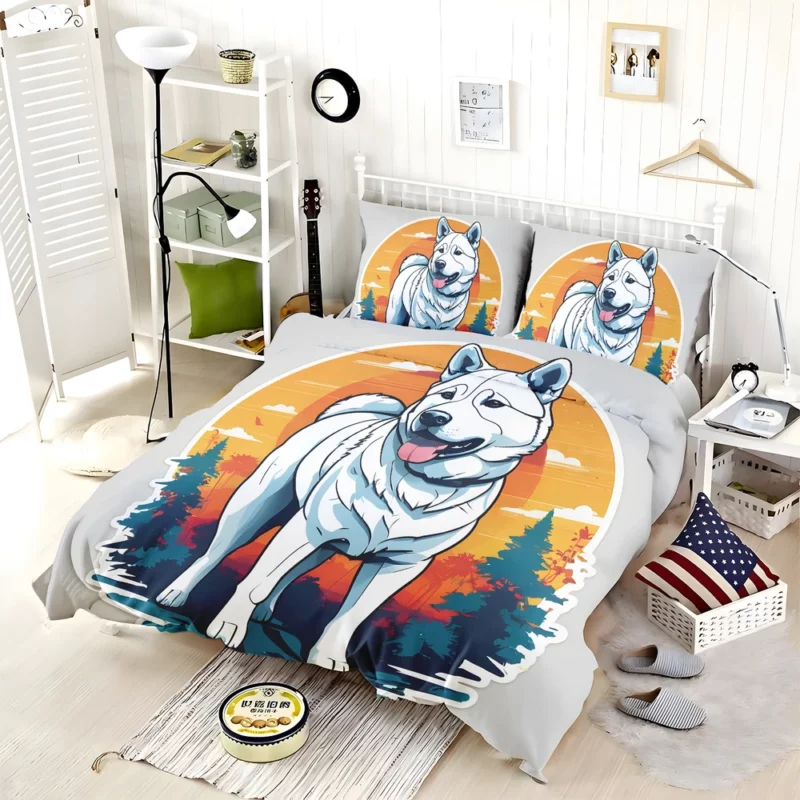 Majestic Akita Presence Dog Royalty Bedding Set