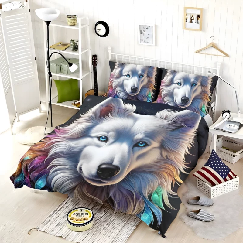 Majestic American Eskimo Beauty Dog Elegance Bedding Set