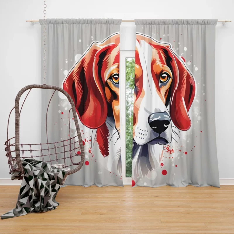 Majestic American Foxhound Majesty Dog Nobility Curtain