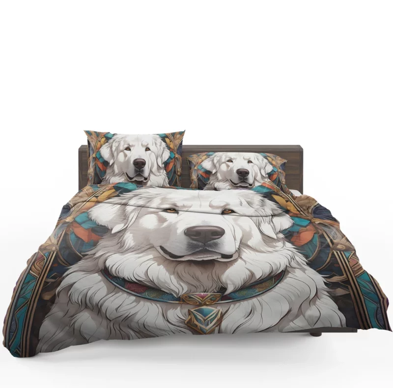 Majestic Birthday Surprise Great Pyrenees Gift Bedding Set 1