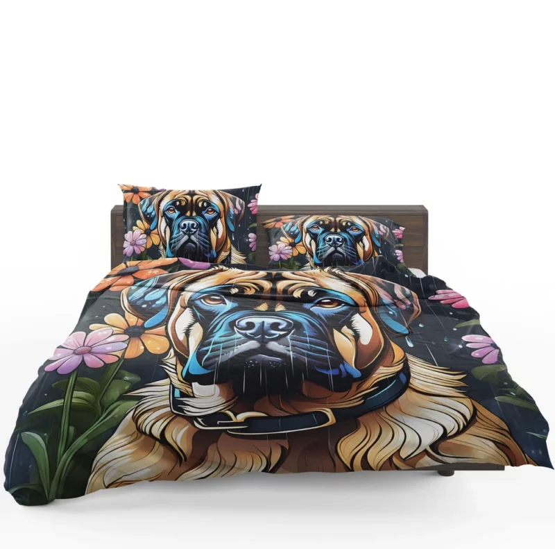 Majestic Bullmastiff Portrait Noble Dog Bedding Set 1