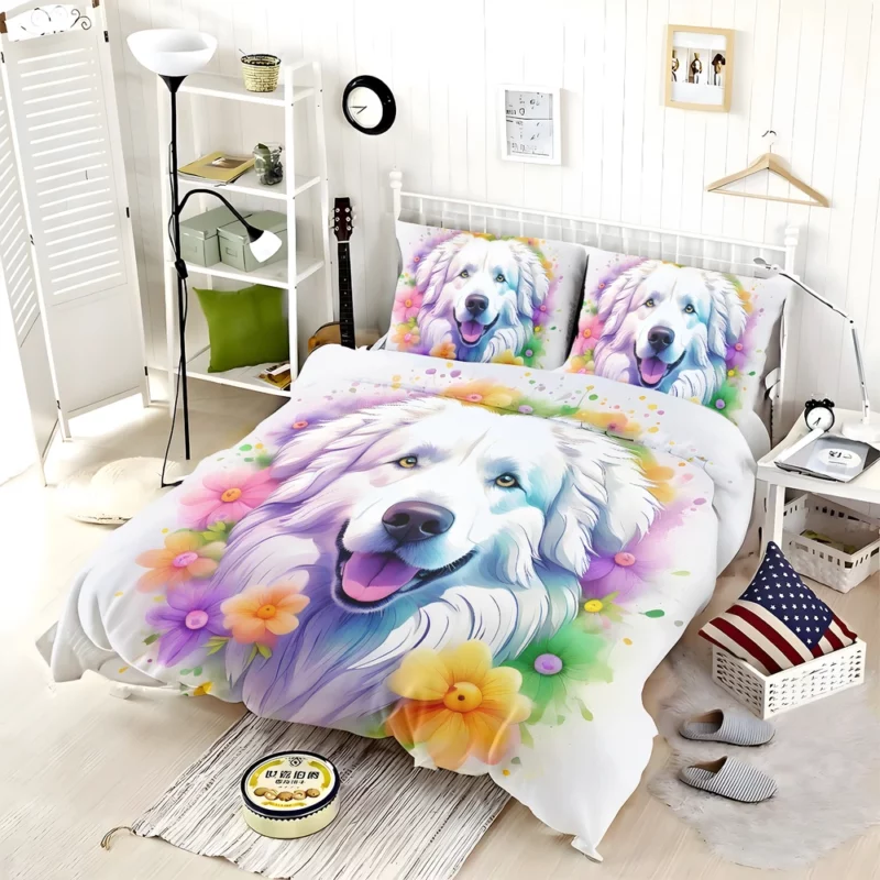 Majestic Furry Friend Great Pyrenees Gift Bedding Set