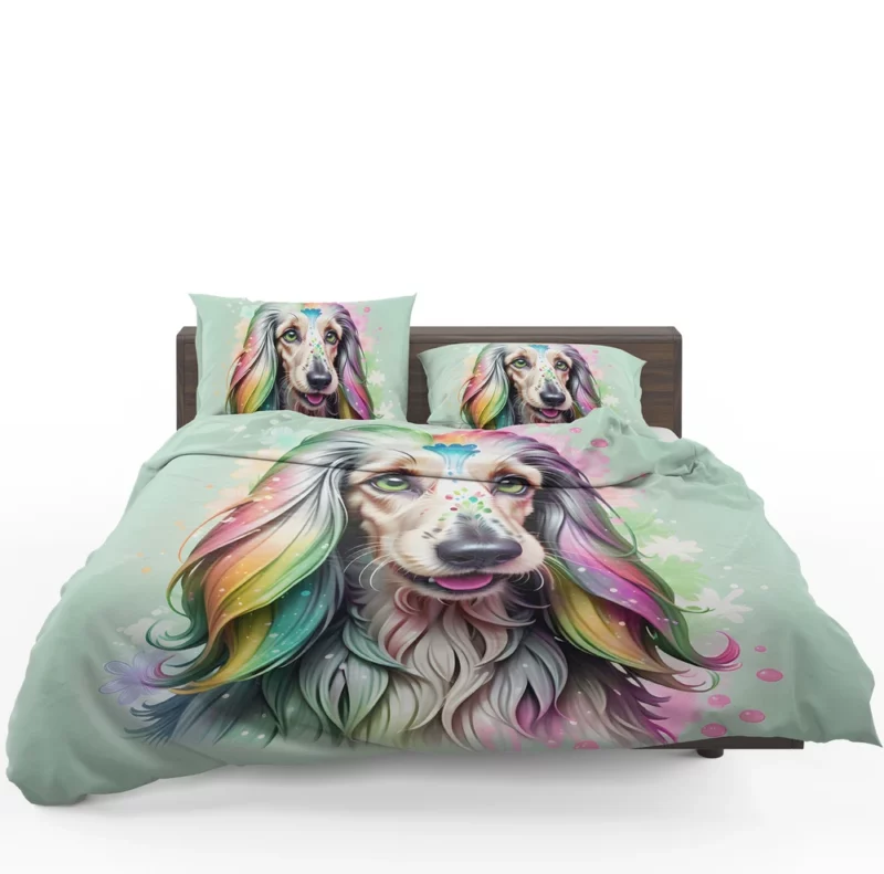 Majestic Mane Afghan Hound Dog Bedding Set 1