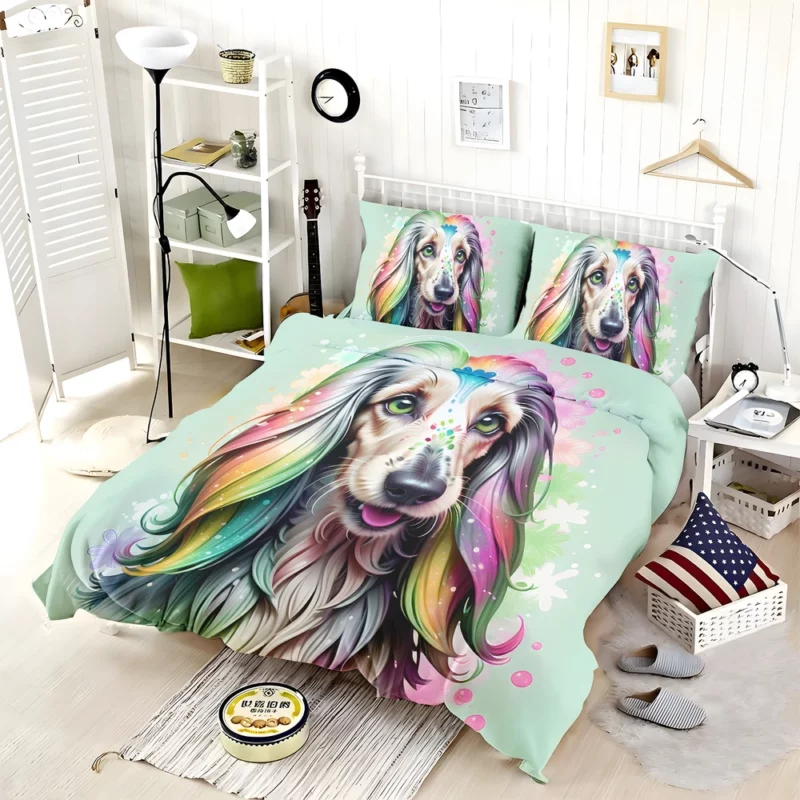 Majestic Mane Afghan Hound Dog Bedding Set