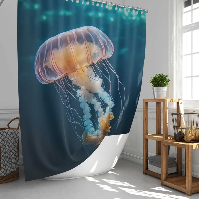 Majestic Ocean Jellyfish Octopus Shower Curtain