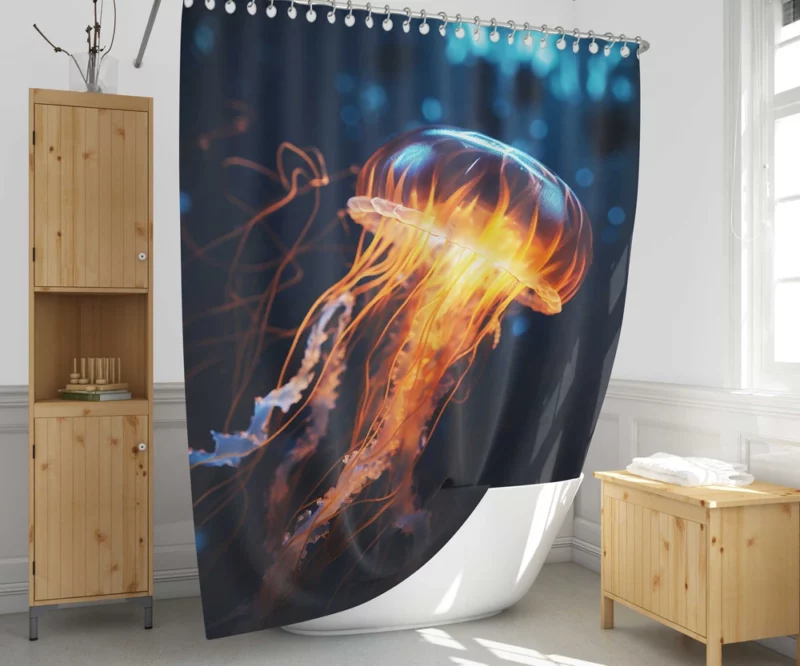 Majestic Ocean Jellyfish SEA Shower Curtain 1