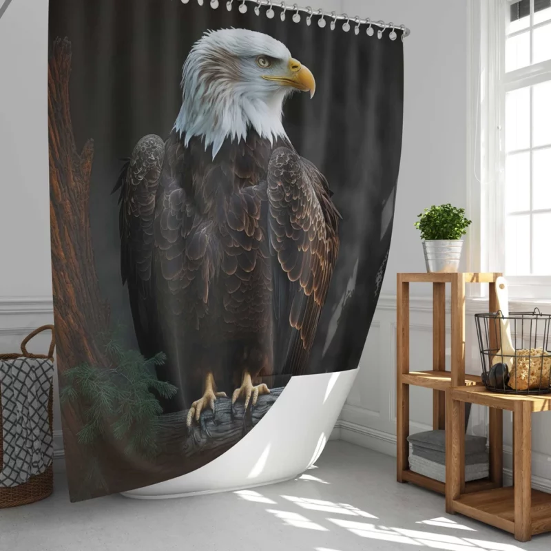 Majestic Soaring Eagle Art Shower Curtain