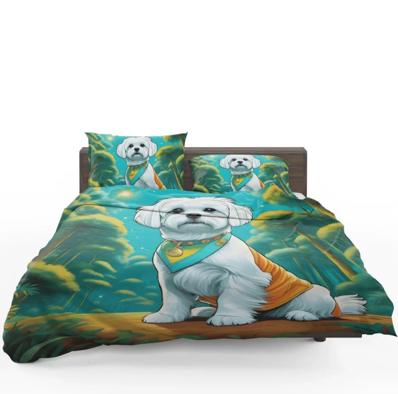 Maltese Dog Delight Teen Joyful Surprise Bedding Set 1