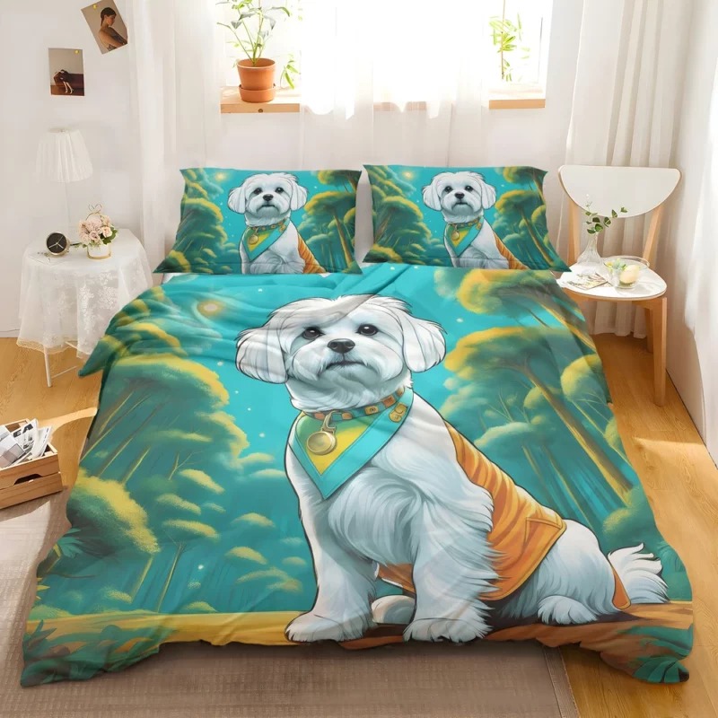 Maltese Dog Delight Teen Joyful Surprise Bedding Set 2