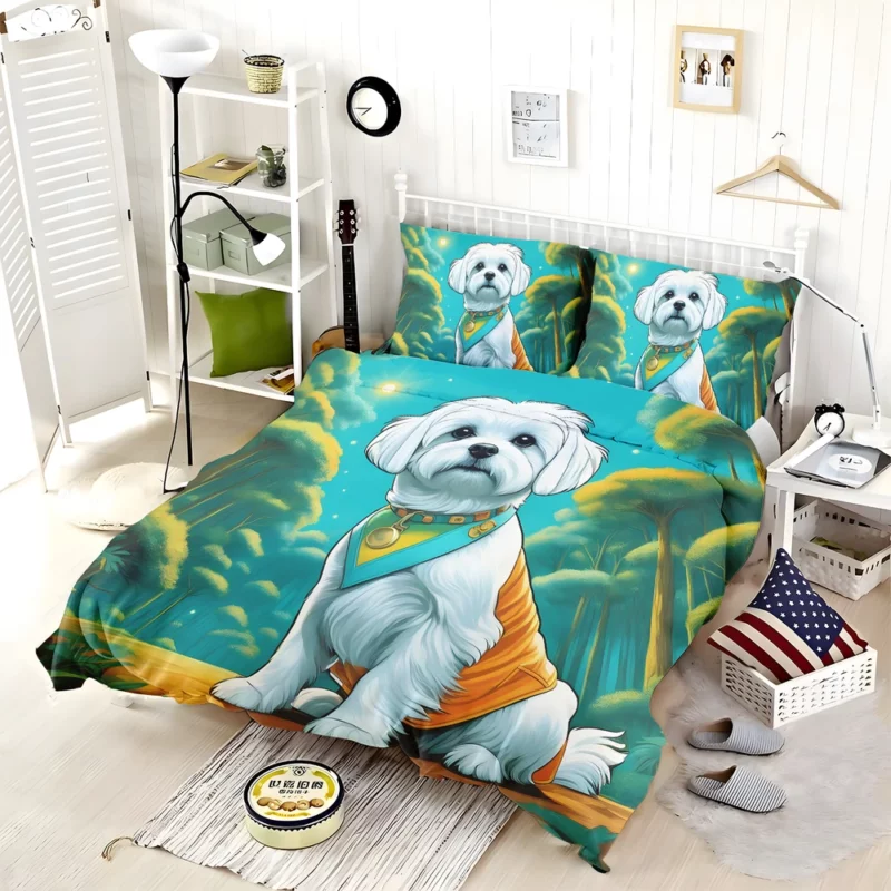 Maltese Dog Delight Teen Joyful Surprise Bedding Set