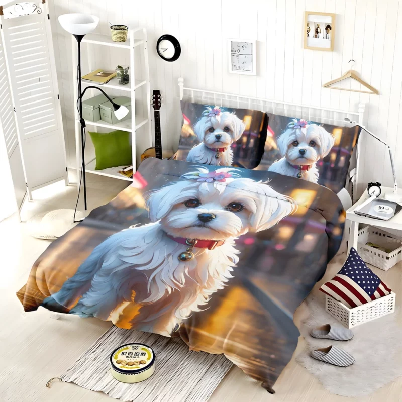 Maltese Pup Teen Birthday Surprise Bedding Set