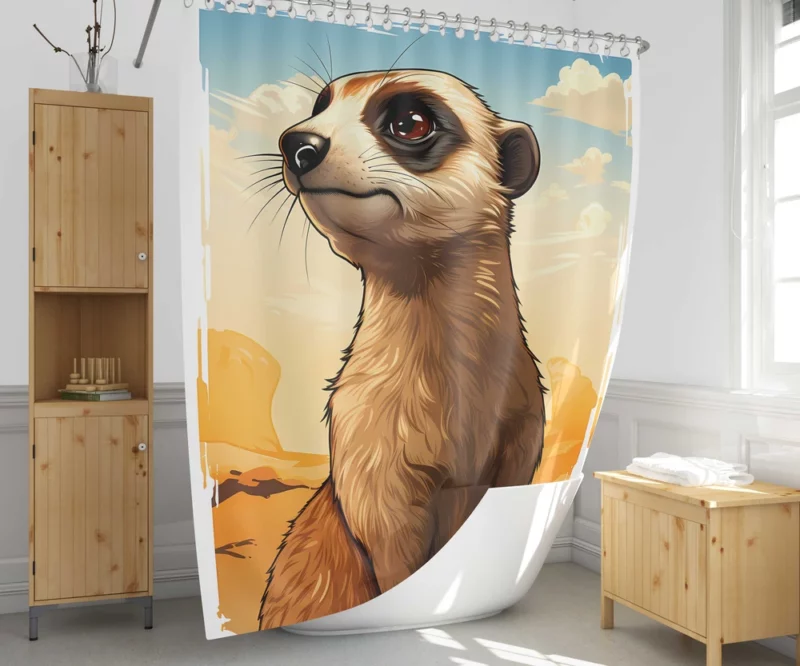 Meerkat from Beloved Shower Curtain 1