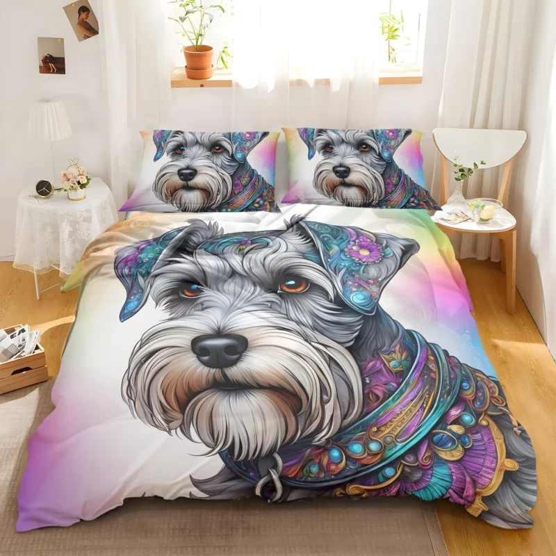 Mini Schnauzer Delight Teen Joy Bedding Set 2