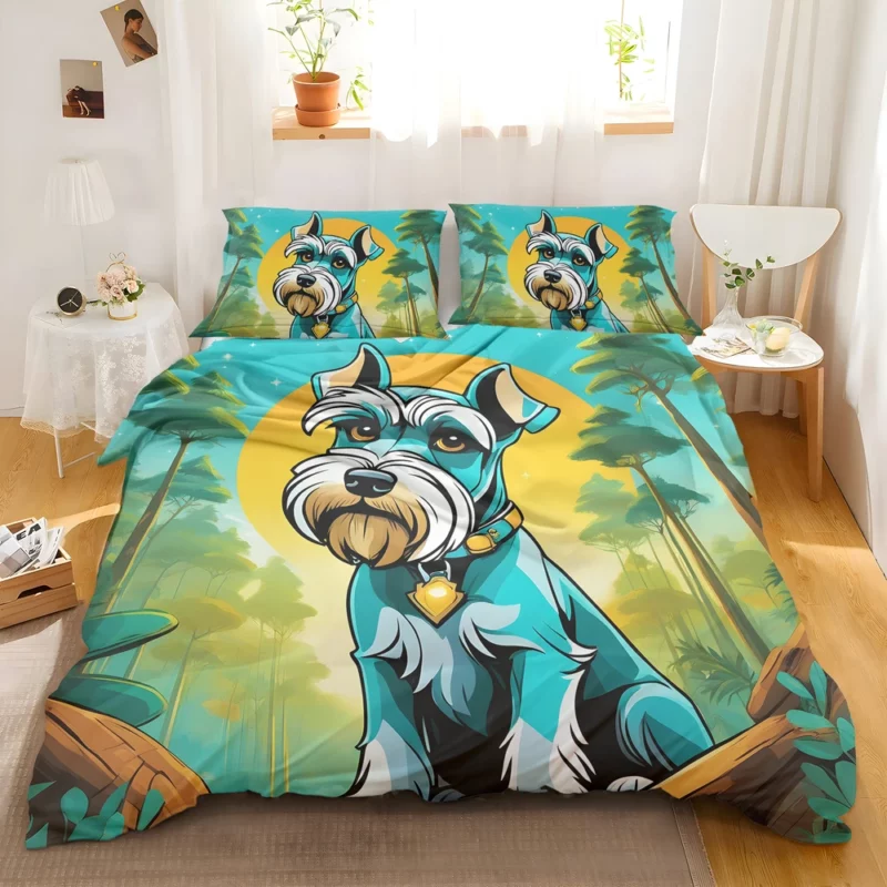 Mini Schnauzer Stylish Home Décor Bedding Set 2