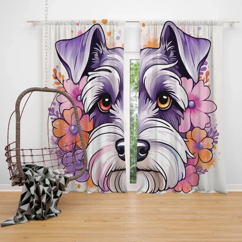 Miniature Schnauzer Love Teen Gifted Joy Curtain