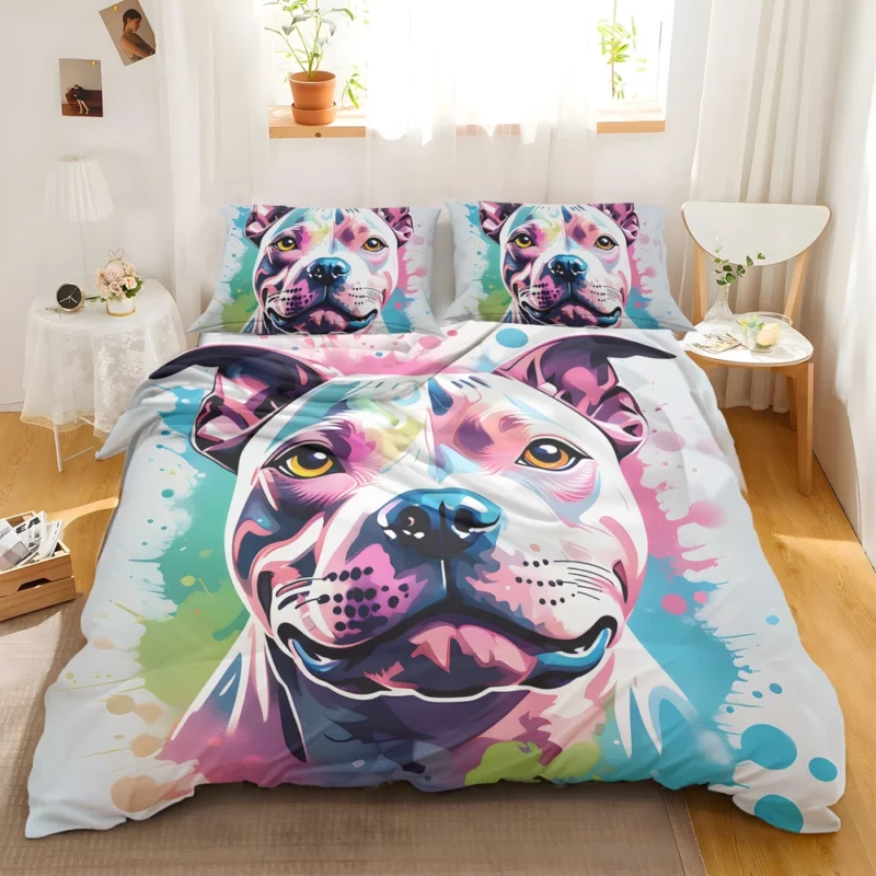 Muscular Companion Staffordshire Bull Terrier Dog Bedding Set 2