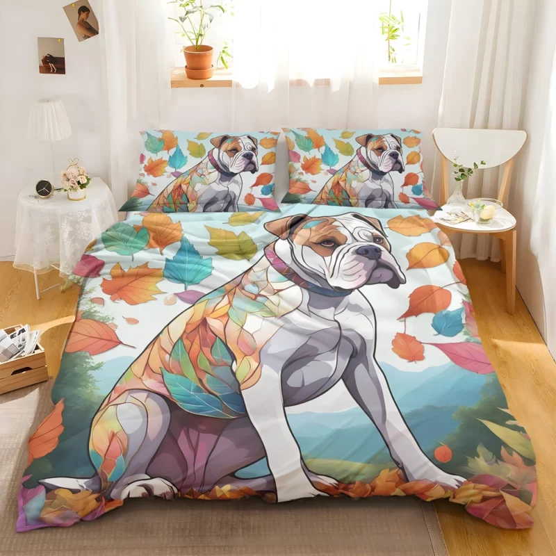 Muscular Guardian American Bulldog Dog Bedding Set 2