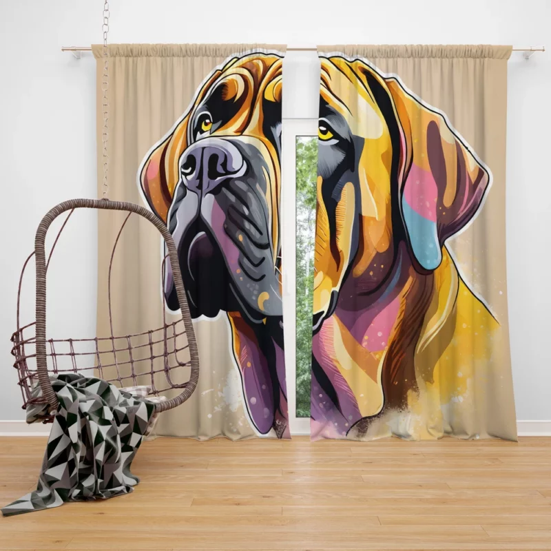 Neapolitan Mastiff Bond Teen Companion Curtain